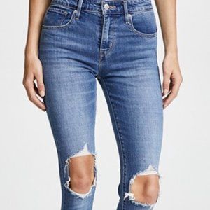 Free People Levi 721 High Rise Skinny Rugged Jeans